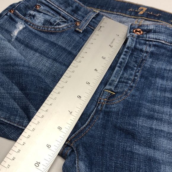 RARE 7 for ALL MANKIND JOSEFINA SKINNY BOYFRIEND 25x27 MADE IN USA ๐บ๐ธ - Picture 10 of 14